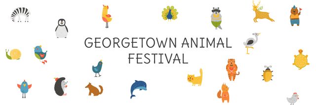 Ontwerpsjabloon van Email header van Georgetown Animal Festival