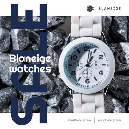 Accessories Sale with White Watch Instagram Design Template