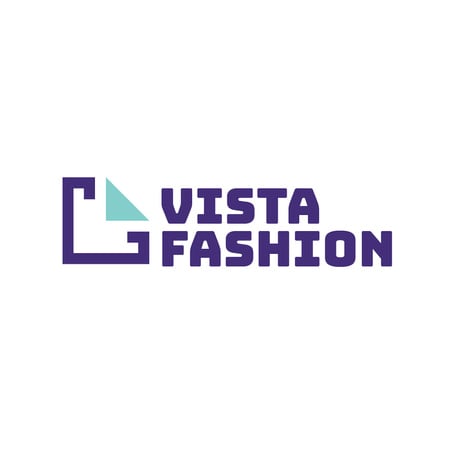Fashion Ad with Geometric Lines Icon in Blue Logo tervezősablon