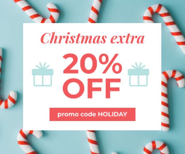 Christmas Extra Sale Announcement Large Rectangle Design Template