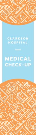 Plantilla de diseño de Medical check-up banner Skyscraper 