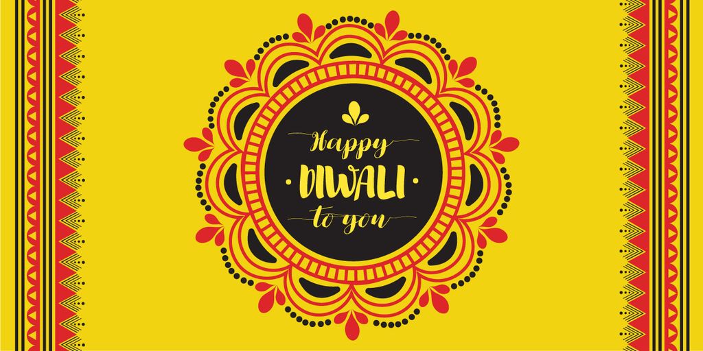 Szablon projektu Happy Diwali celebration with Ornament Image