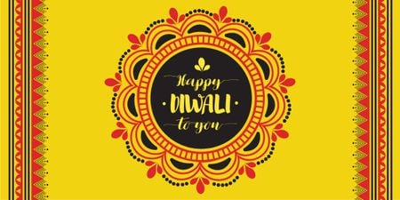 Süsleme ile mutlu Diwali kutlaması Image Tasarım Şablonu