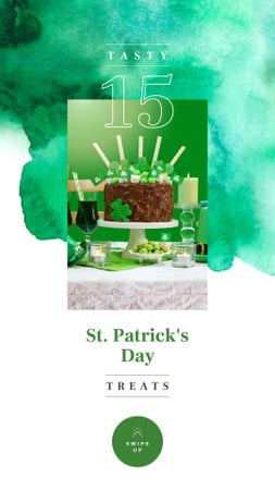 Saint Patrick's Day cake Instagram Story – шаблон для дизайну