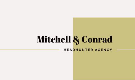 Headhunter Agency Ad in Brown Business card Design Template