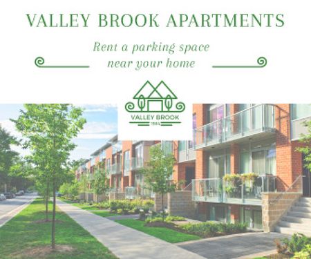 Designvorlage Valley brooks apartments advertisement für Large Rectangle