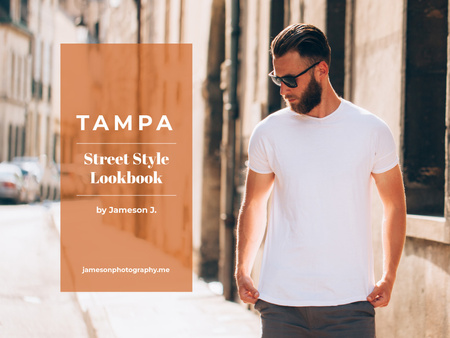 Street style lookbook with Stylish Man Presentation – шаблон для дизайну