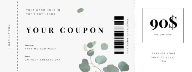 Coupon for Wedding Agency services Coupon Πρότυπο σχεδίασης