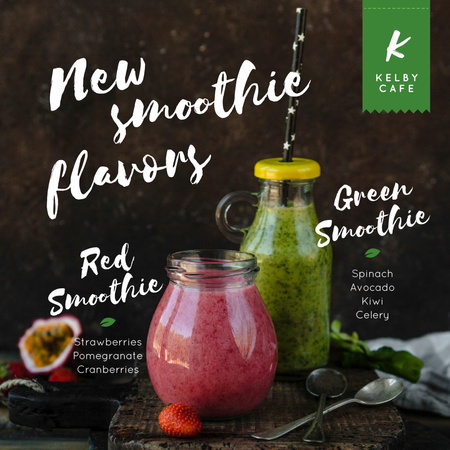 Platilla de diseño Healthy Nutrition Offer with Smoothie Bottles Instagram