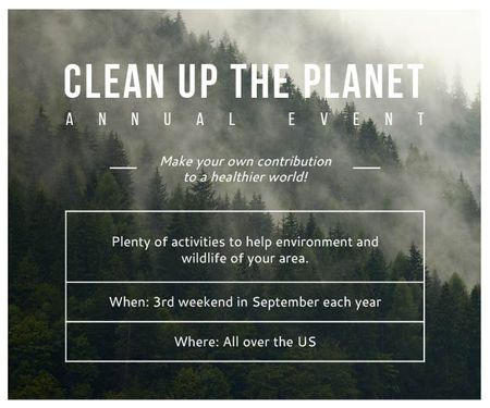 Clean up the Planet Annual event Medium Rectangle Design Template