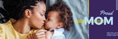 Szablon projektu Szczęśliwa Matka Zwracająca Uwagę Na Swoje Dziecko Twitter