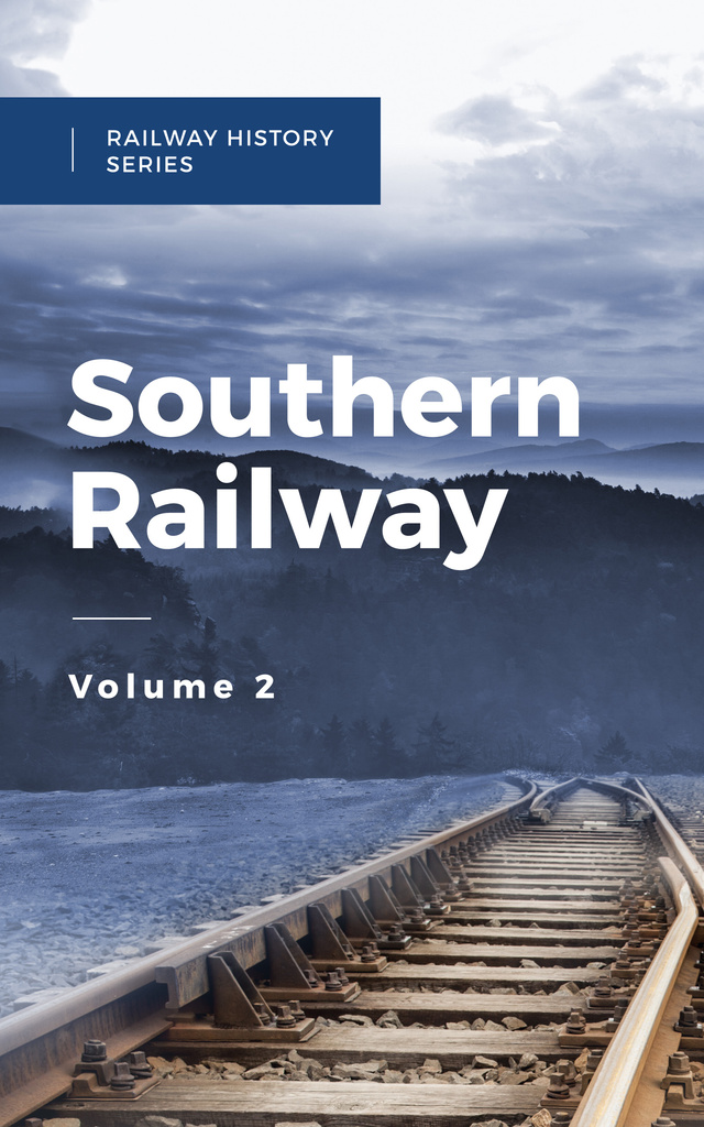 Ontwerpsjabloon van Book Cover van Railways in Nature Landscape