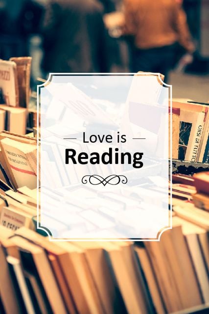 Platilla de diseño Reading Inspiration Books on Shelves Tumblr