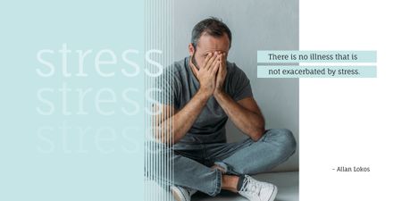 Motivational Phrase about Stress Image Design Template