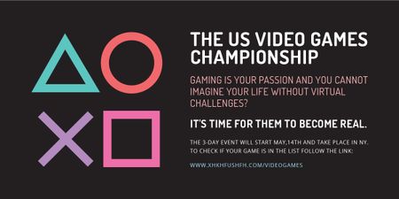Template di design Video Games Championship announcement Image