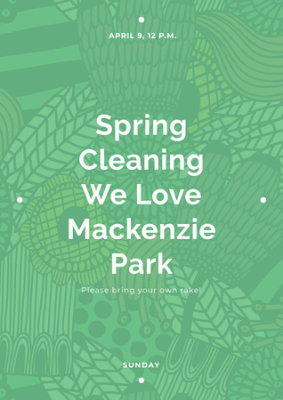 Platilla de diseño Spring cleaning in Mackenzie park Poster