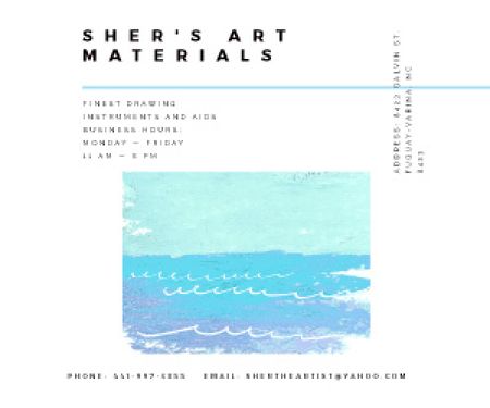 Sher's Art materials shop Medium Rectangle Design Template