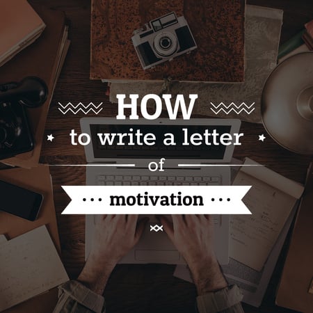Motivation Letter writing Tips Instagram AD tervezősablon