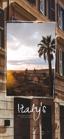 Olasz város régi épületei Snapchat Geofilter tervezősablon
