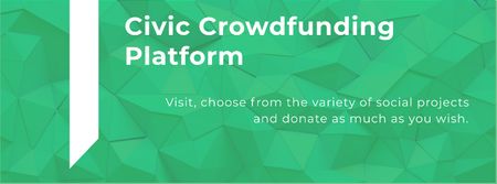 Plantilla de diseño de Civic Crowdfunding Platform Facebook cover 