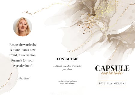 Capsule Wardrobe by professional Stylist Brochure – шаблон для дизайну