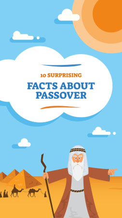 History of Passover Jewish holiday Instagram Story Modelo de Design