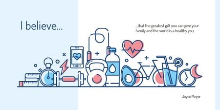 Platilla de diseño Healthcare and wellbeing icons Image