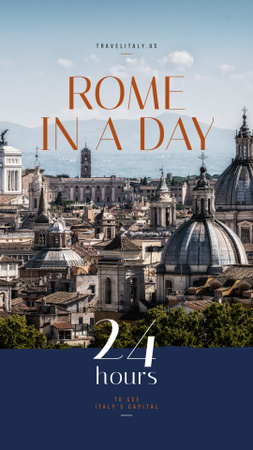 Rome city view Instagram Story tervezősablon