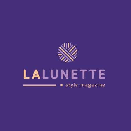 Style Magazine Ad with Geometric Lines Icon Animated Logo tervezősablon