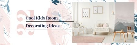Kids Room Design with Cozy Interior in Light Colors Email header Design Template