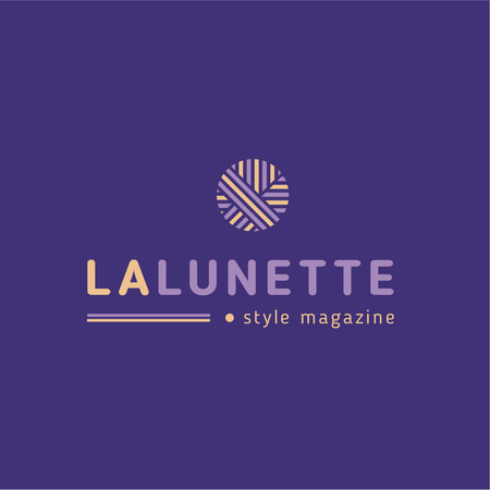 Style Magazine Ad with Geometric Lines Icon Logo Tasarım Şablonu