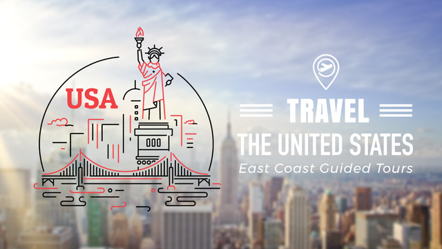 Designvorlage New York City Travelling Attractions für Full HD video
