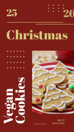 Christmas ginger cookies Instagram Story Design Template