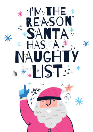 Designvorlage Smiling Santa Claus für Poster