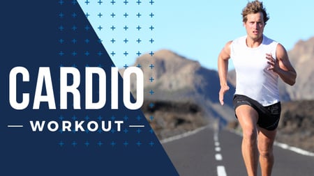 Ontwerpsjabloon van Youtube Thumbnail van Cardio Workout Man Running Outdoors