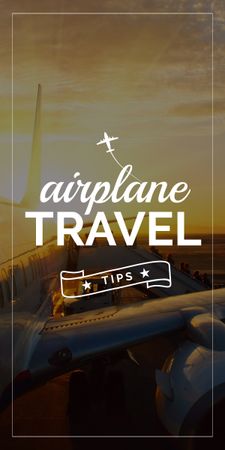Flying Tips Hand with Plane in sky Graphic Design Template