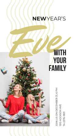 Family sharing Christmas gifts Instagram Story Design Template
