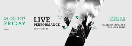 Ontwerpsjabloon van Tumblr van Live Performance Announcement Crowd at Concert
