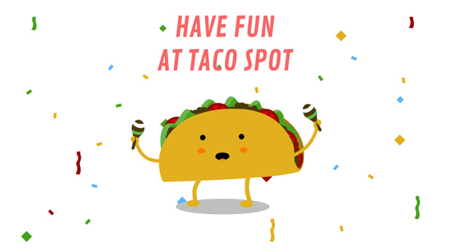 Dancing Taco with Maracas Full HD video Design Template
