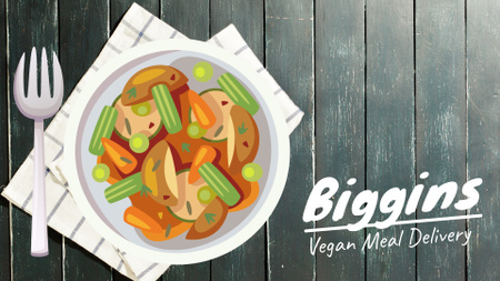 Vegan meal delivery menu Full HD video tervezősablon