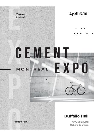 Modèle de visuel Bicycle by concrete wall - Invitation