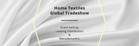 Home Textiles Events Announcement with White Silk Email header Modelo de Design