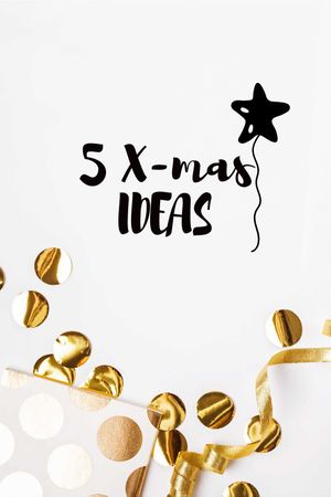 Designvorlage Christmas Decor ideas with golden confetti für Tumblr
