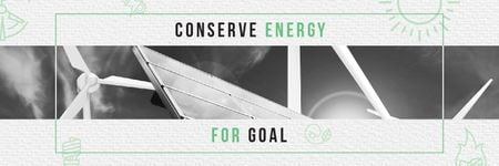 Renewable Energy Alternatives for Main Goal Twitter Design Template