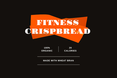 Heathy Fitness food ad Label Design Template