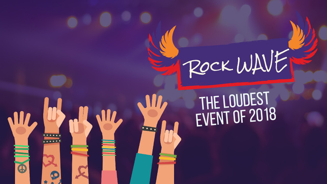 Rock Concert Invitation Excited Crowd Full HD video Design Template