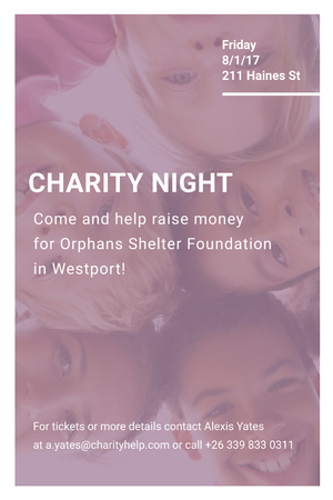 Corporate Charity Night Pinterest Design Template