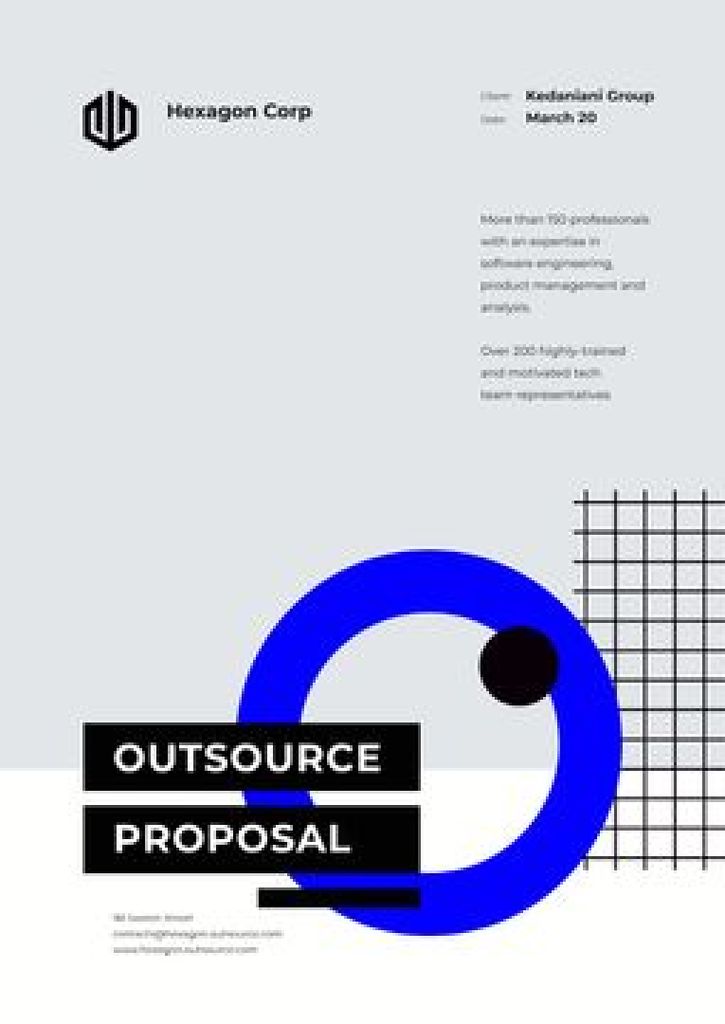 Designvorlage Outsource Services offer für Proposal