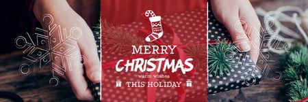 Platilla de diseño Merry Christmas card Twitter