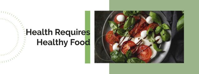Healthy Italian caprese salad Facebook cover Tasarım Şablonu